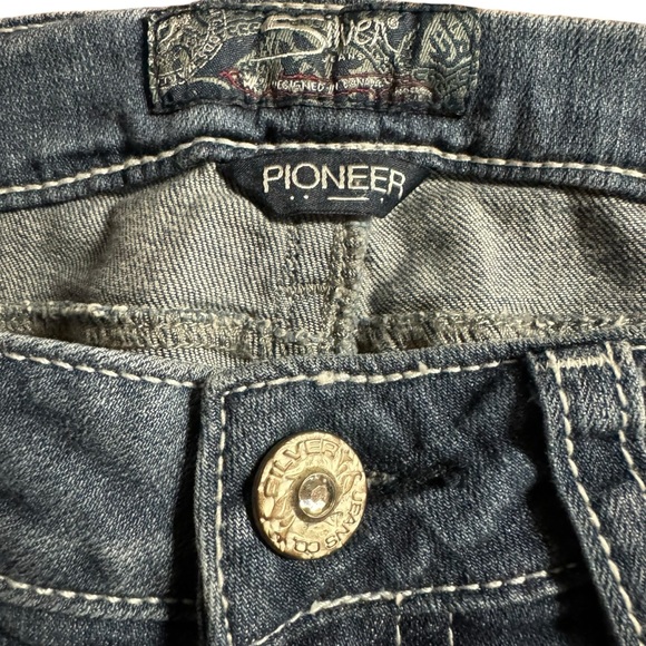 Silver Jeans Pioneer womens bootcut distressed jeans size 26/31 - Picture 5 of 13